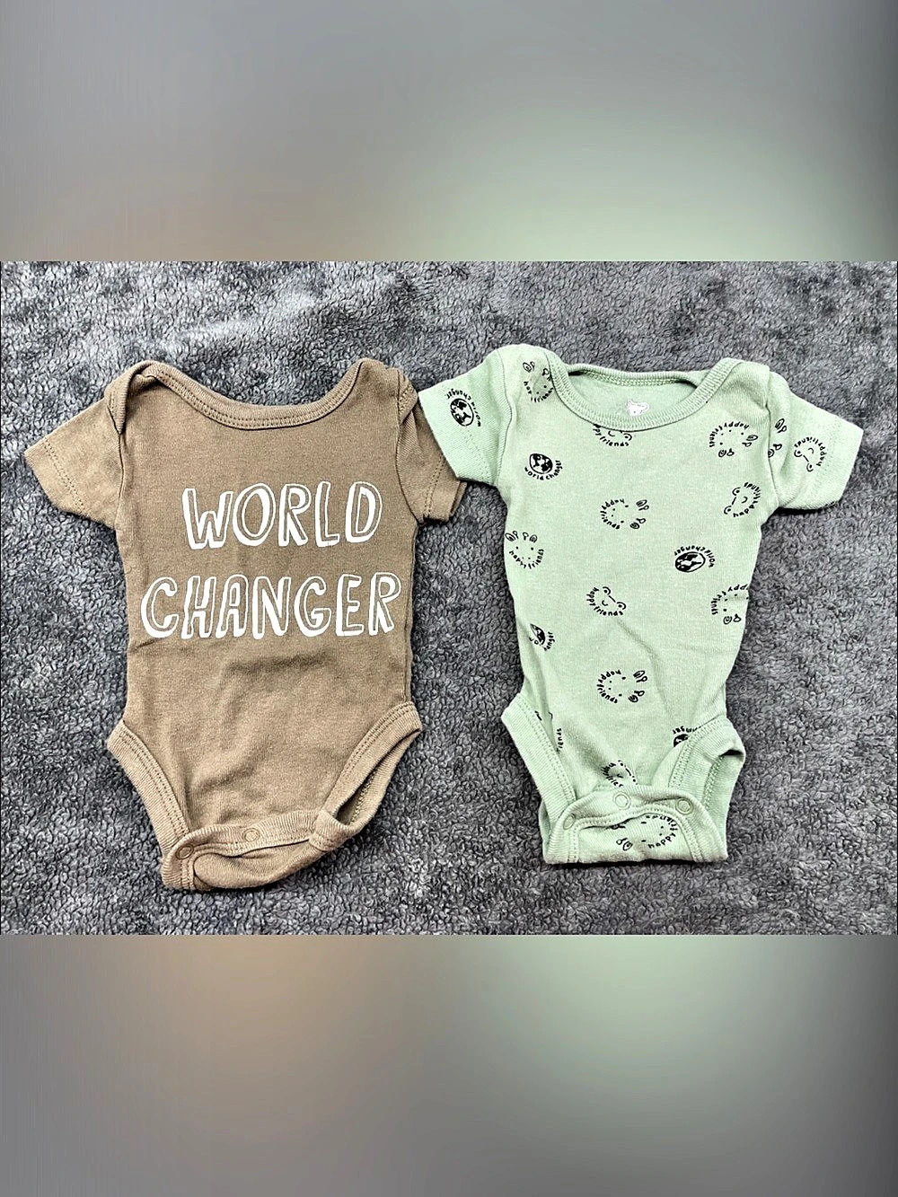 Koala Baby World Changer and Green Print Bodysuit Set 100% Cotton
